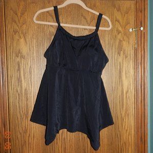 Women's Beach Scene Collection Black Swim Top